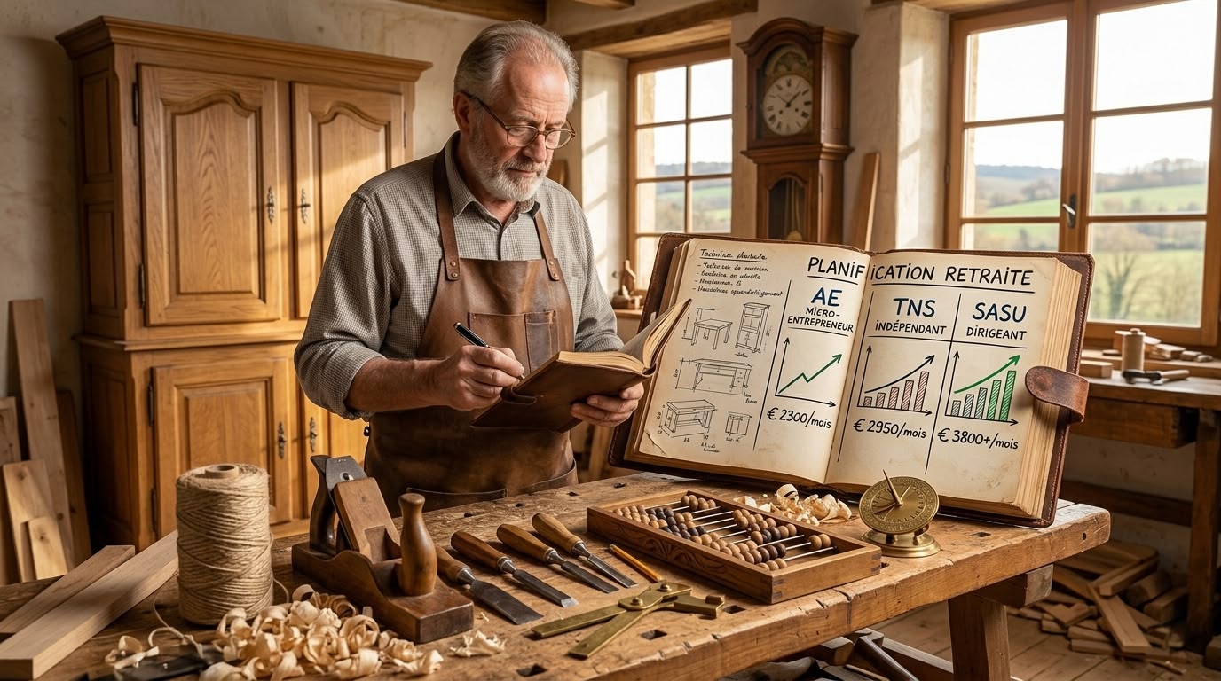 Retraite artisan 2026 : simulation AE, TNS et SASU — quelle pension espérer ?